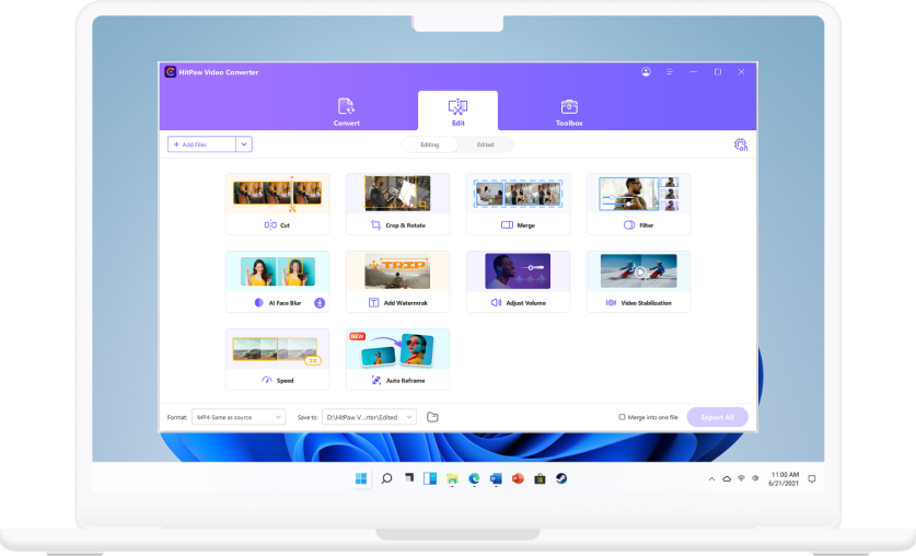 select an edit feature