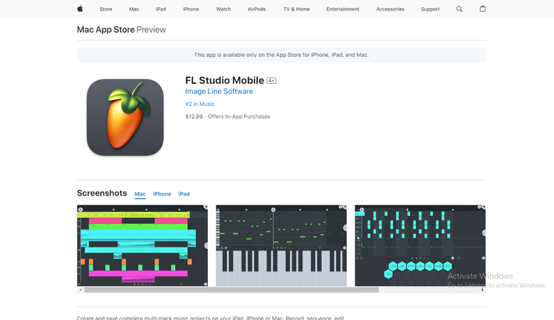 FL Studio Mobile App View